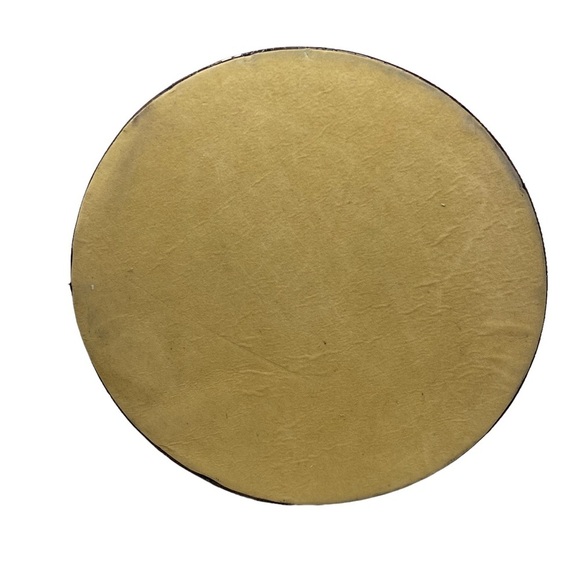 2 Vintage Faux Croc Brown Animal Print Round Hat Stackable Storage - Picture 5 of 10